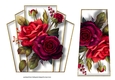 7x7 Art Deco Watercolour Bouquet - Red Ruby