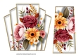 7x7 Art Deco Watercolour Bouquet - Rose Pink & Yellow