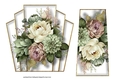 7x7 Art Deco Watercolour Bouquet - Sage Green