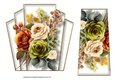 7x7 Art Deco Watercolour Bouquet - Sienna & Green