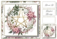 Simple Pentagram Floral Wreath 2