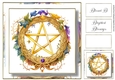 Simple Pentagram Floral Wreath 16