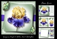 Gorgeous Purple & Yellow Iris & Butterflies
