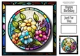 Beautiful Floral Stained Glass 2 8x8