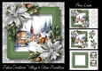 Festive Christmas Village & Silver Poinsettias
