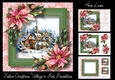 Festive Christmas Village & Pink Poinsettias