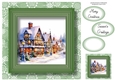 Festive Christmas Village No Flowers 2 8x8