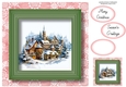 Festive Christmas Village No Flowers 3 8x8