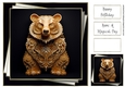 3d Faux Paper Art - Grizzly Bear