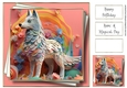 3D Faux Paper Art - Wolf