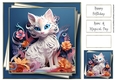 3D Faux Paper Art - Cat