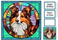 Stained Glass Dog Portrait - Sheltie