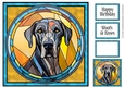 Stained Glass Dog Portrait - Great Dane