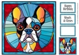 Stained Glass Dog Portrait - Boston Terrier
