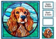 Stained Glass Dog Portrait - Cocker Spaniel