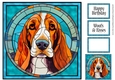 Stained Glass Dog Portrait - Basset Hound