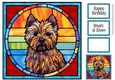 Stained Glass Dog Portrait - Yorkshire Terrier