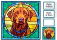 Stained Glass Dog Portrait - Chesapeake Bay Retriever
