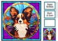Stained Glass Dog Portrait - Papillon