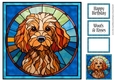 Stained Glass Dog Portrait - Cockapoo