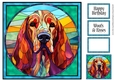 Stained Glass Dog Portrait - Bloodhound