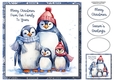 Merry Christmas Family - Penguins 8x8