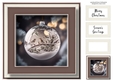 Bird In Snowy Christmas Bauble 2 8x8 - No Flowers
