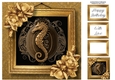 Picture Perfect - Gold Art Nouveau - Seahorse 8x8