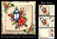 The Vintage Christmas Stamp - Lantern & Poinsettia