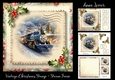 Vintage Christmas Stamp - Steam Train