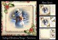 Vintage Christmas Stamp - Snowman