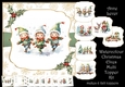 Watercolour Christmas Elves Multi Topper Kit