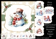 Watercolour Christmas Snowman Multi Topper Kit