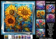 Gorgeous Stained Glass Flowers 2 Multi Topper Kit