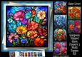 Gorgeous Stained Glass Flowers 3 Multi Topper Kit
