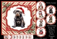 Christmas Dogs In Santa Hats 1 Multi Topper Kit