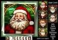 Jolly Santa Stained Glass Christmas Multi Topper Kit
