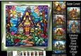 Fabulous Stained Glass Floral Cottage 1 Multi Topper Kit