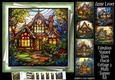 Fabulous Stained Glass Floral Cottage 2 Multi Topper Kit