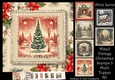 Mixed Vintage Christmas Stamps 3 Multi Topper Kit