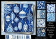 Blue Vintage Christmas Baubles Multi Topper Kit