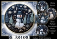 Blue Felted Snowman Multi Topper Kit