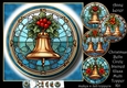 Christmas Bells Circle Stained Glass Multi Topper Kit