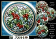 Christmas Holly Circle Stained Glass Multi Topper Kit