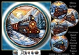 Christmas Steam Train Circle Stained Glass Multi Topper Kit