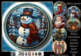 Mixed Christmas Circle Stained Glass 1 Multi Topper Kit