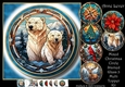 Mixed Christmas Circle Stained Glass 3 Multi Topper Kit