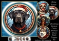 Christmas Dogs 4 Circle Stained Glass Multi Topper Kit