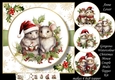 Gorgeous Watercolour Christmas Mouse Couple Multi Topper Kit
