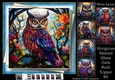 Gorgeous Stained Glass Owls Multi Topper Kit